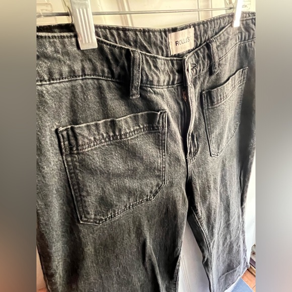 ROLLA’S Low Rise Sailor Flare Jeans Black size 32 Free People - Picture 9 of 9